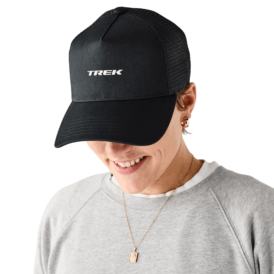 Trek Black Logo lippis musta/valkoinen