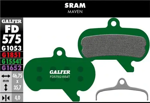Galfer jarrupalat Sram Maven race vihreä