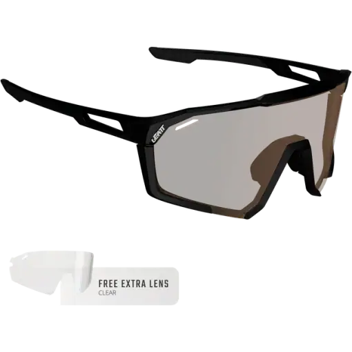 Leatt SpeedViz Pro musta/hopea 30%
