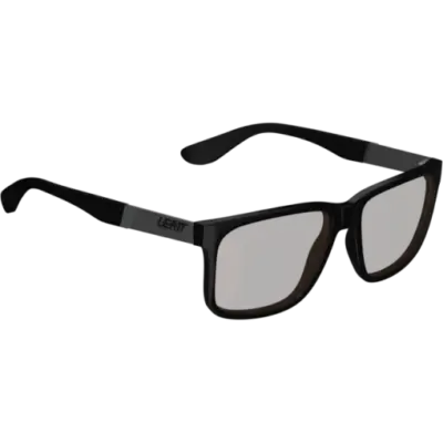 Black Leatt sunglasses with a thick black frame and rectangular gray lenses.