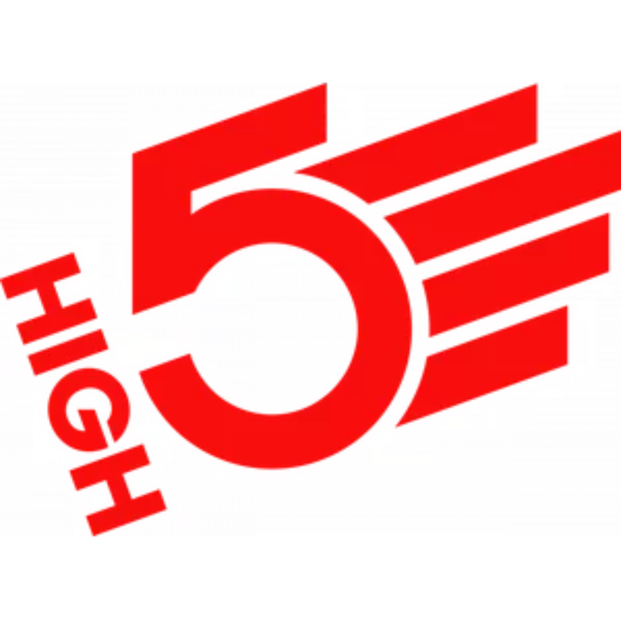 High5-logo | Partial red geometric logo on a white background (brand graphic)